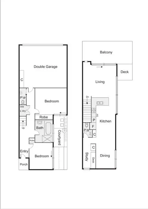 Floorplan of Homely townhouse listing, 3/72-74 Broadway, Elwood VIC 3184