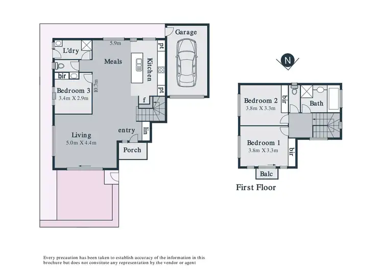 Floorplan of Homely townhouse listing, 7/13 Viewgrand Boulevard, Epping VIC 3076