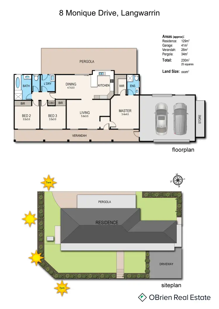 Floorplan of Homely house listing, 8 Monique Drive, Langwarrin VIC 3910