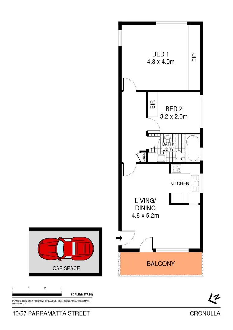 Floorplan of Homely apartment listing, 10/57 Parramatta Street, Cronulla NSW 2230