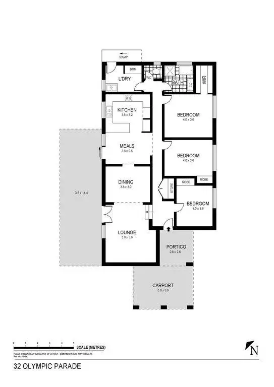 Floorplan of Homely house listing, 32 Olympic Parade, Kangaroo Flat VIC 3555