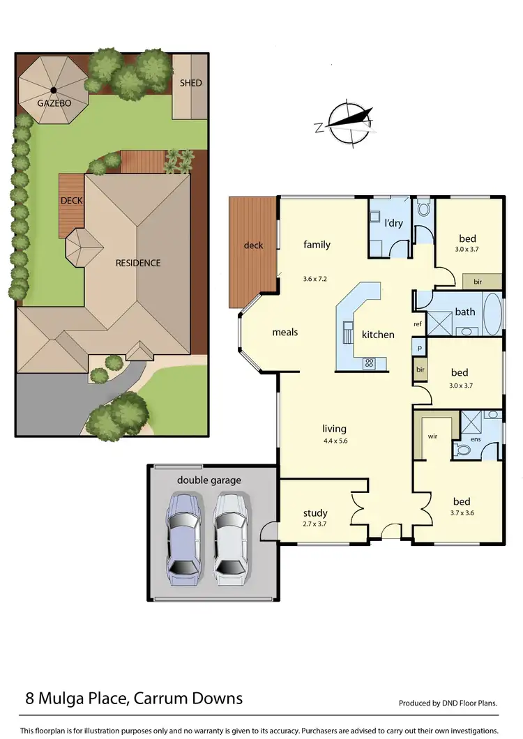 Floorplan of Homely house listing, 8 Mulga Place, Carrum Downs VIC 3201