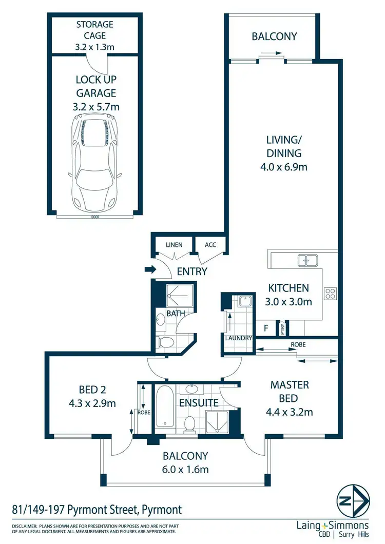 Floorplan of Homely apartment listing, 81/149-197 Pyrmont Street, Pyrmont NSW 2009