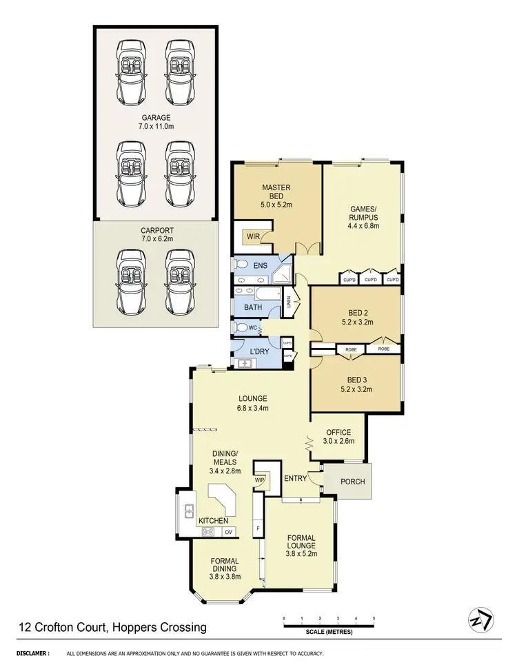 Floorplan of Homely house listing, 12 Crofton Court, Hoppers Crossing VIC 3029
