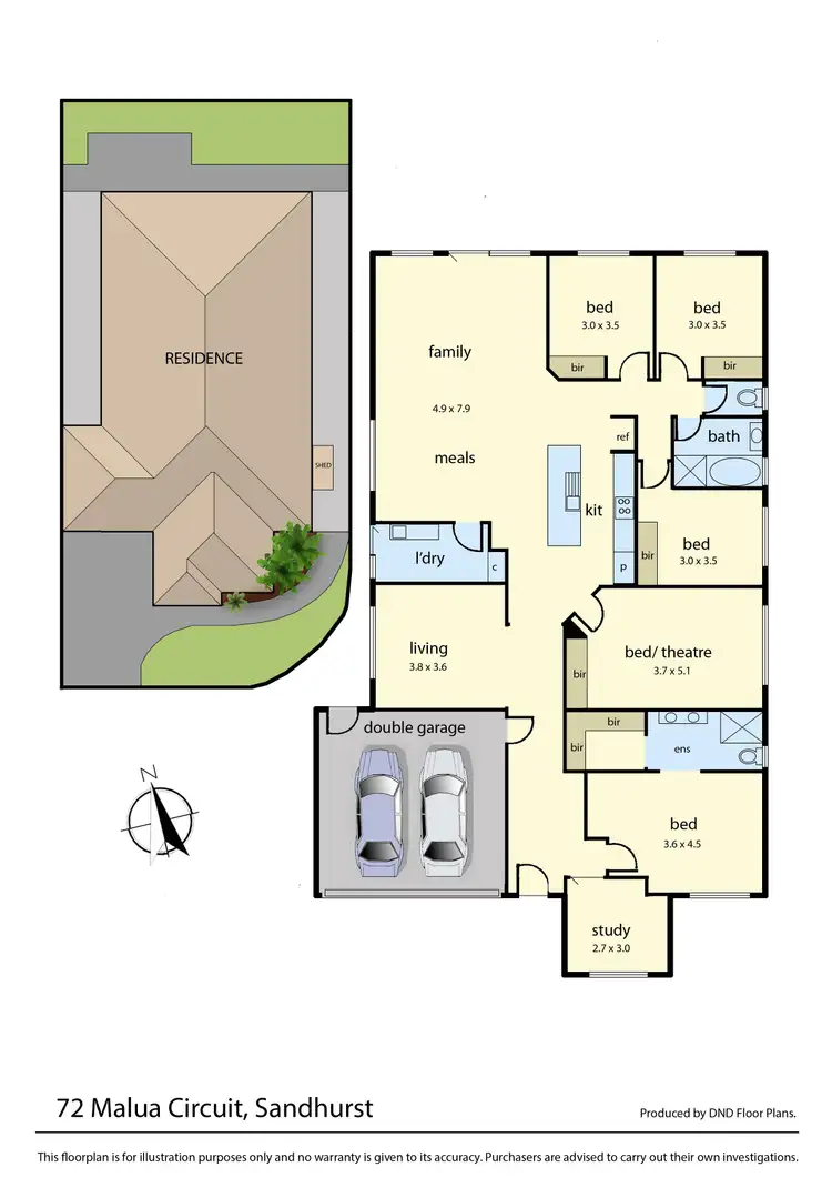 Floorplan of Homely house listing, 72 Malua Circuit, Sandhurst VIC 3977