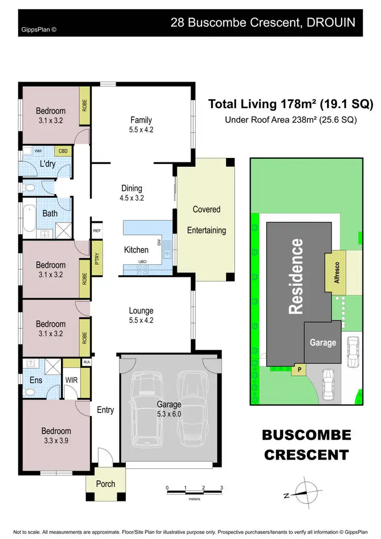 Floorplan of Homely house listing, 28 Buscombe Crescent, Drouin VIC 3818