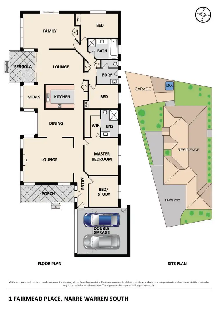 Floorplan of Homely house listing, 1 Fairmead Place, Narre Warren South VIC 3805