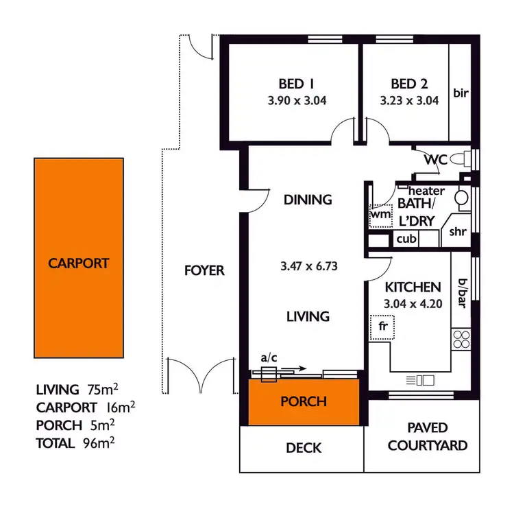 Floorplan of Homely unit listing, 2/24 Le Hunte Street, Wayville SA 5034
