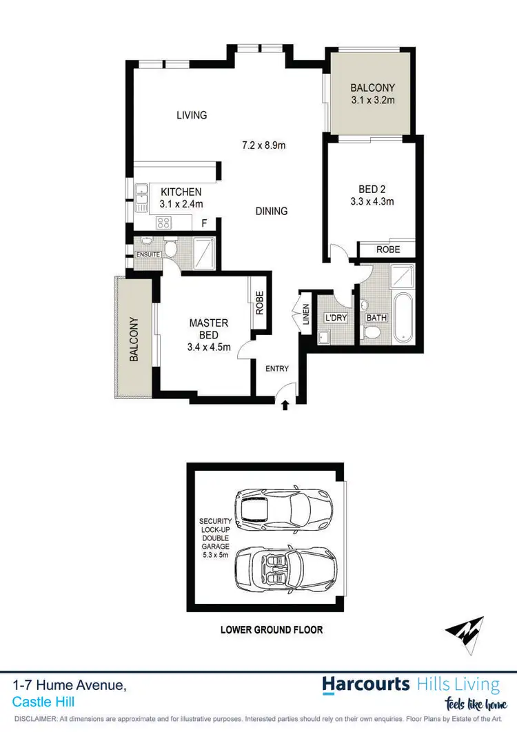 Floorplan of Homely apartment listing, 29/1-7 Hume Avenue, Castle Hill NSW 2154