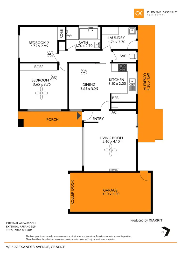 Floorplan of Homely unit listing, 9/16 Alexander Avenue, Grange SA 5022