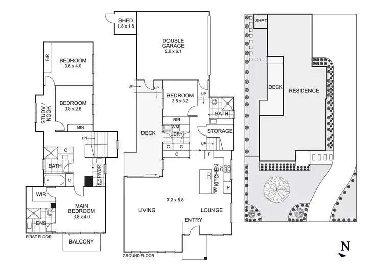 Floorplan of Homely townhouse listing, 1/38 Cantala Drive, Doncaster VIC 3108