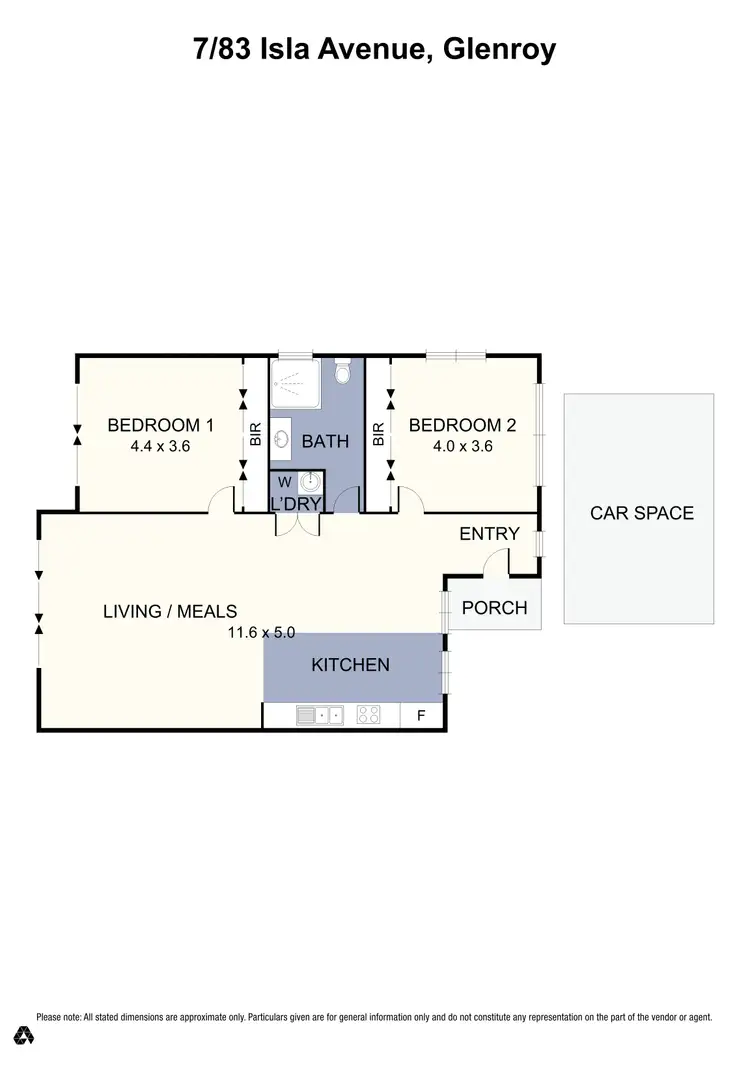 Floorplan of Homely townhouse listing, 7/83 Isla Avenue, Glenroy VIC 3046