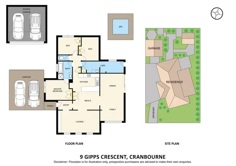 Floorplan of Homely house listing, 9 Gipps Crescent, Cranbourne North VIC 3977