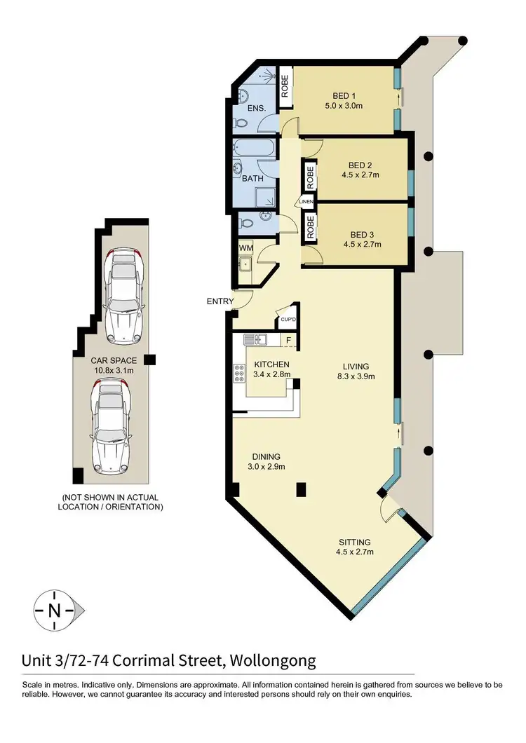 Floorplan of Homely apartment listing, 3/72-74 Corrimal Street, Wollongong NSW 2500