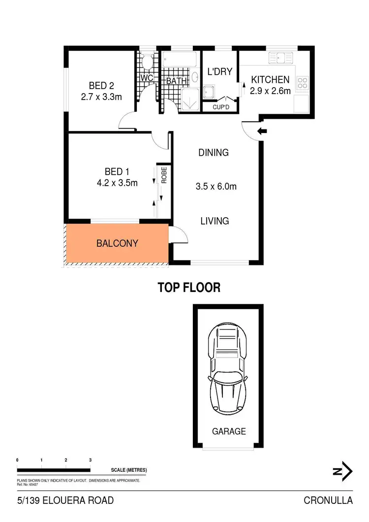 Floorplan of Homely apartment listing, 5/139 Elouera Road, Cronulla NSW 2230