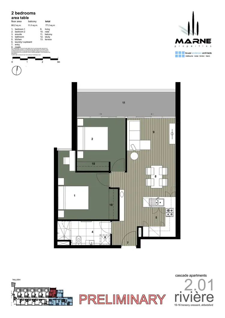 Floorplan of Homely apartment listing, 201/14 Trenerry Crescent, Abbotsford VIC 3067