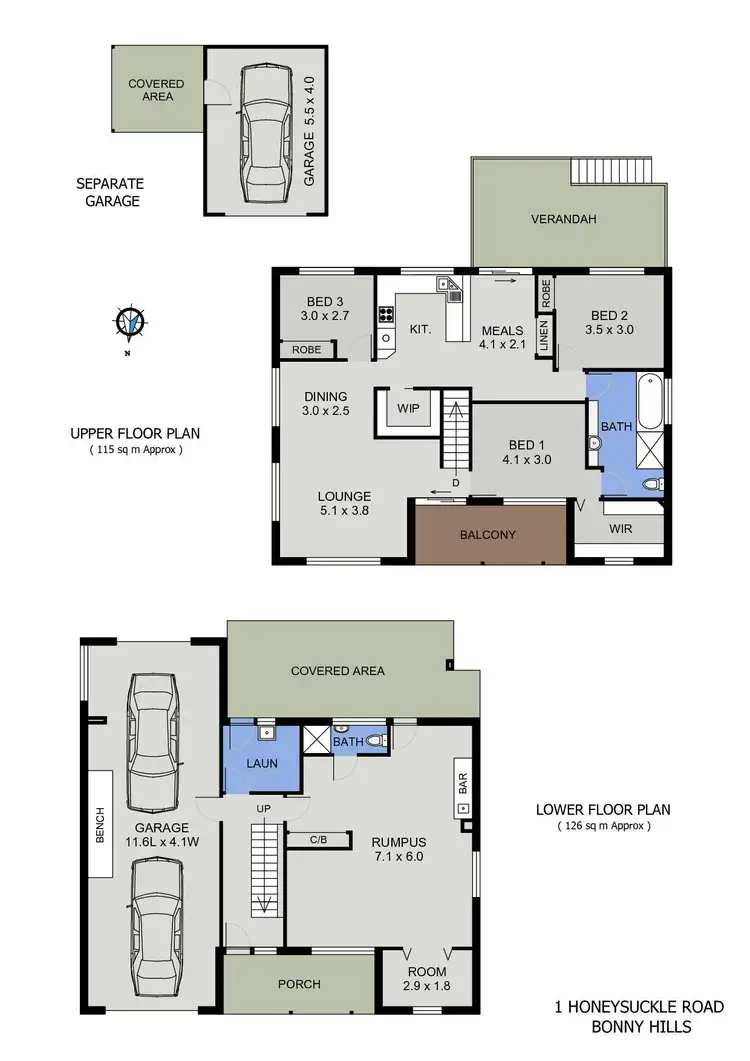 Floorplan of Homely house listing, 1 Honeysuckle Road, Bonny Hills NSW 2445