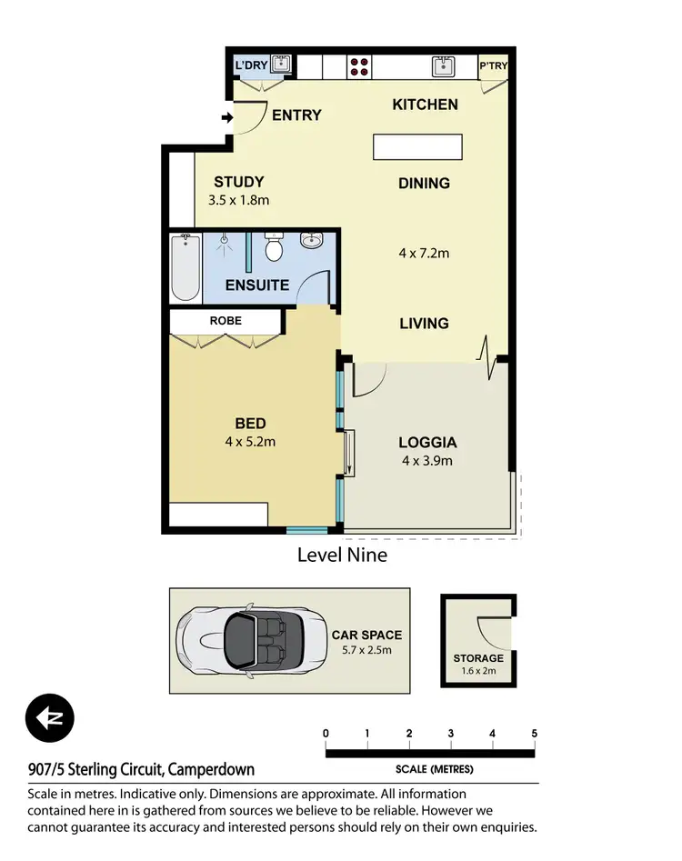 Floorplan of Homely apartment listing, 907/5 Sterling Circuit, Camperdown NSW 2050