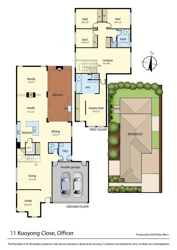 Floorplan of Homely house listing, 11 Kooyong Close, Officer VIC 3809