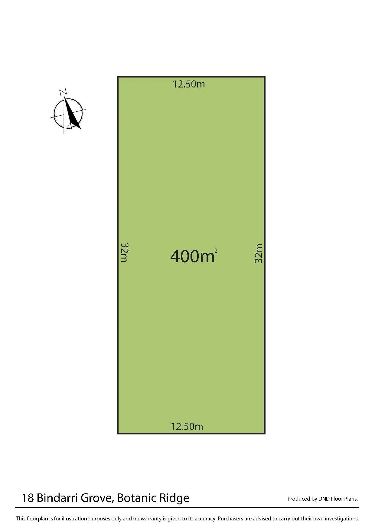 Floorplan of Homely land listing, 18 Bindarri Grove, Botanic Ridge VIC 3977