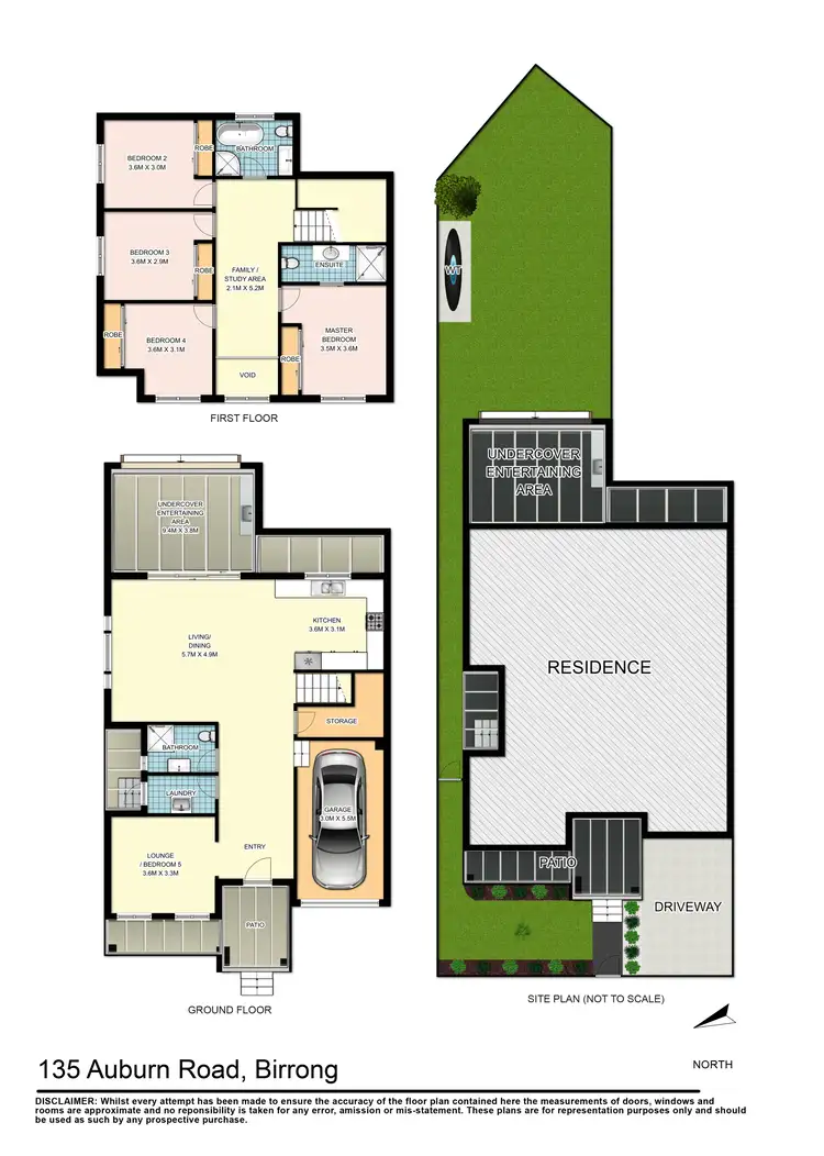 Floorplan of Homely semi-detached listing, 135 Auburn Road, Birrong NSW 2143