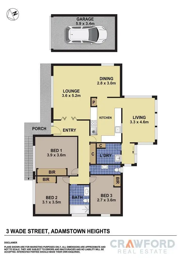 Floorplan of Homely house listing, 3 Wade Street, Adamstown Heights NSW 2289