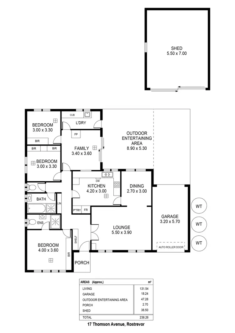 Floorplan of Homely house listing, 17 Thomson Avenue, Rostrevor SA 5073