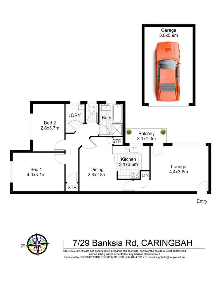 Floorplan of Homely unit listing, 7/29 Banksia Road, Caringbah NSW 2229