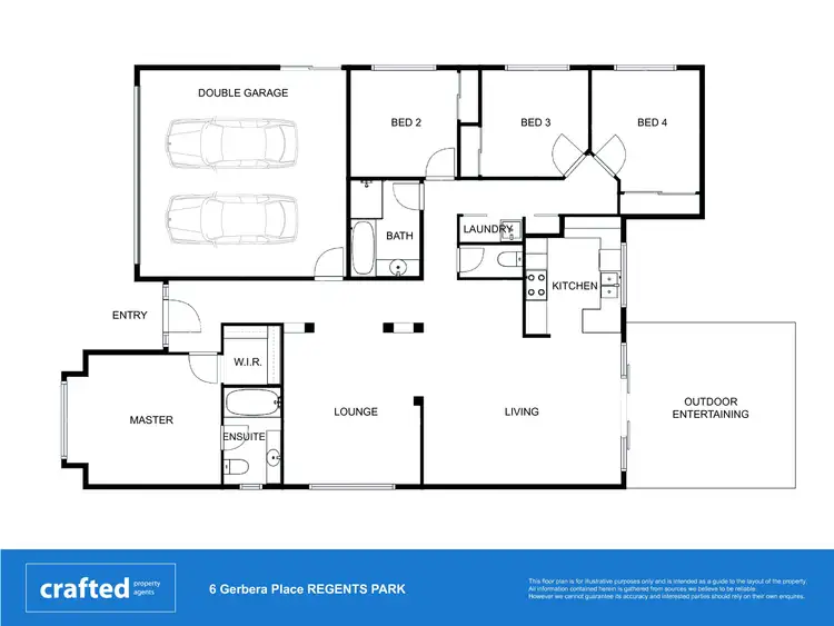Floorplan of Homely house listing, 6 Gerbera Place, Regents Park QLD 4118