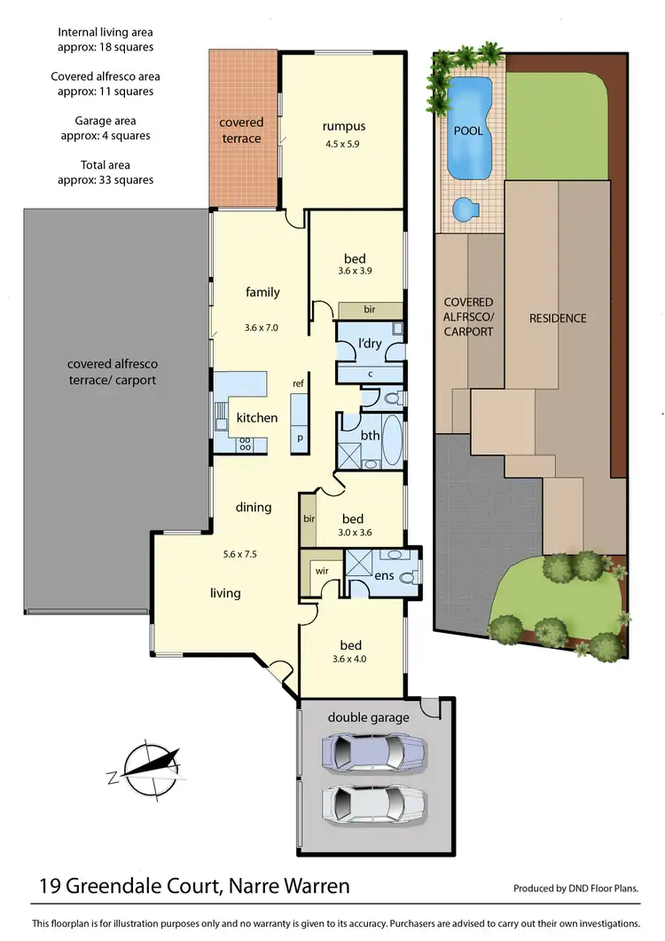Floorplan of Homely house listing, 19 Greendale Court, Narre Warren VIC 3805