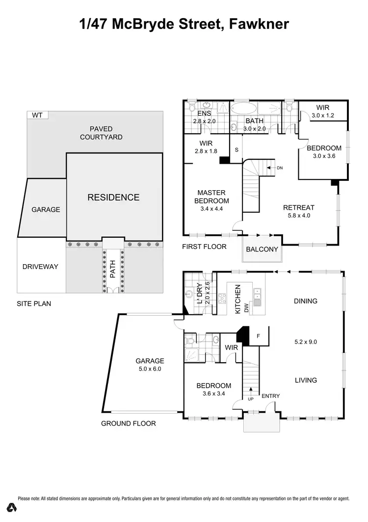 Floorplan of Homely townhouse listing, 1/47 McBryde Street, Fawkner VIC 3060
