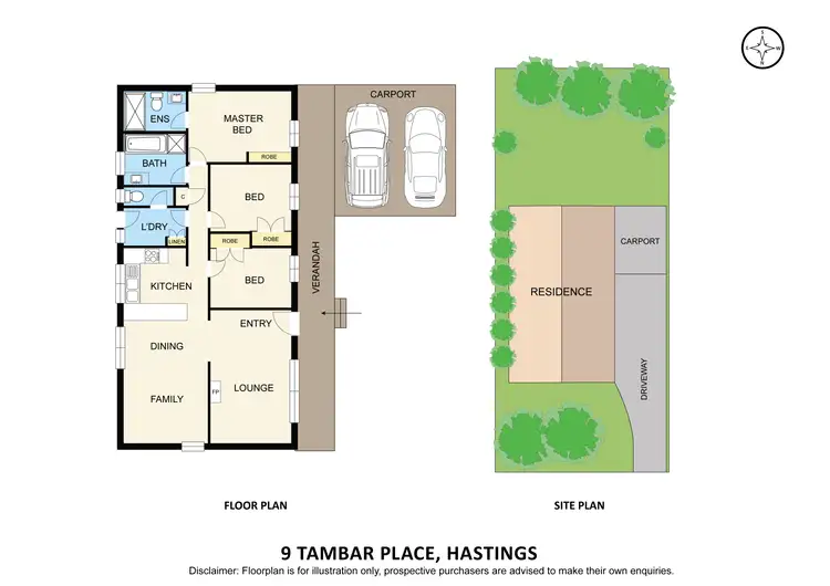 Floorplan of Homely house listing, 9 Tambar Place, Hastings VIC 3915