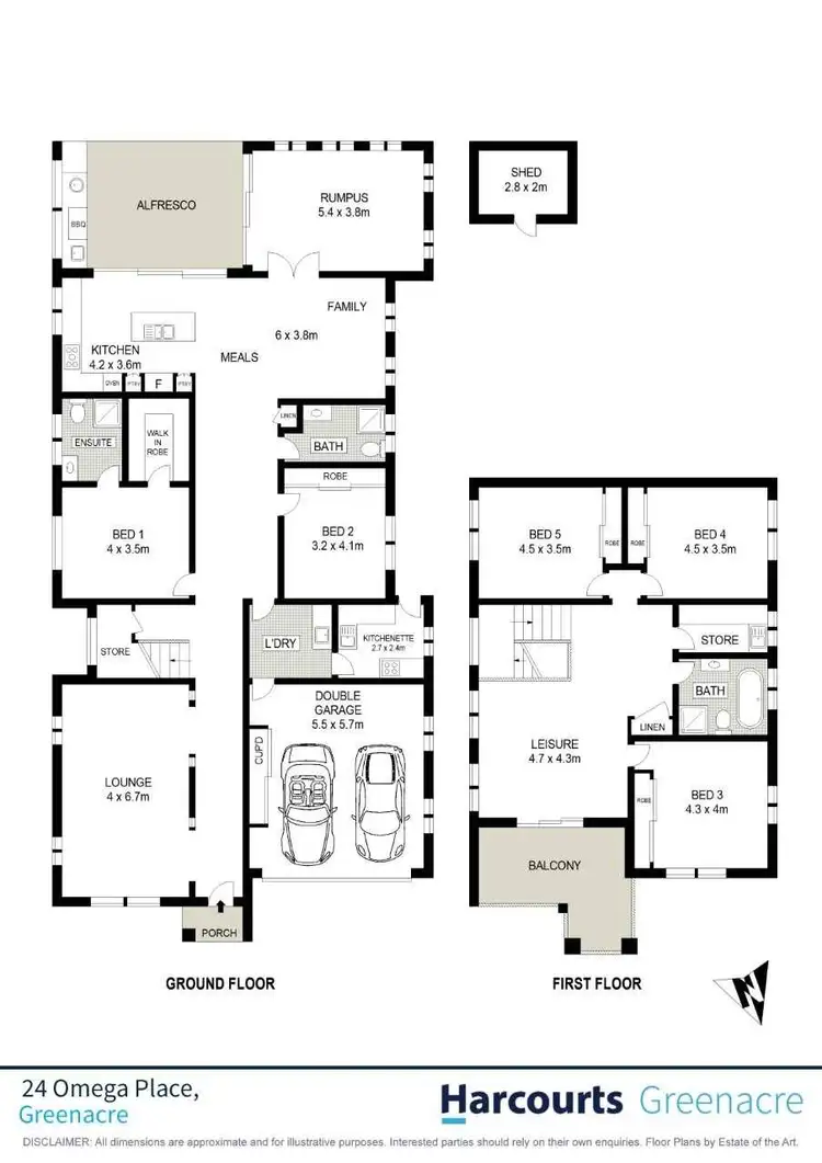 Floorplan of Homely house listing, 24 Omega Place, Greenacre NSW 2190