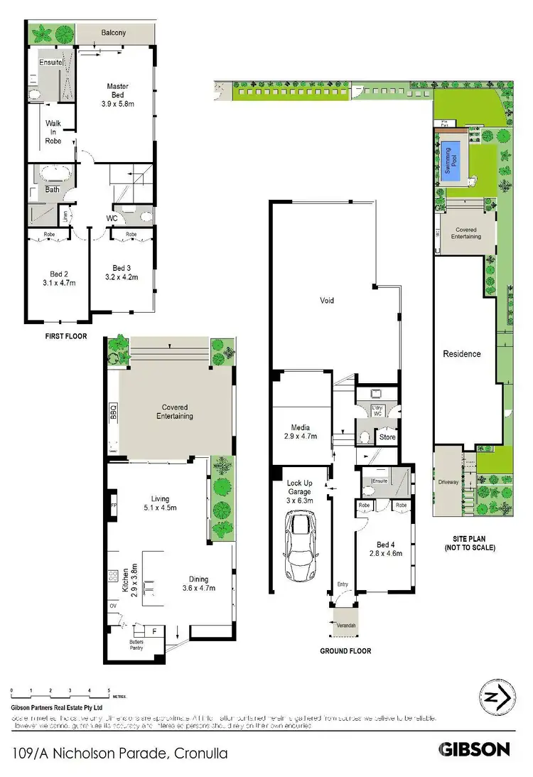 Floorplan of Homely semi-detached listing, 109A Nicholson Parade, Cronulla NSW 2230