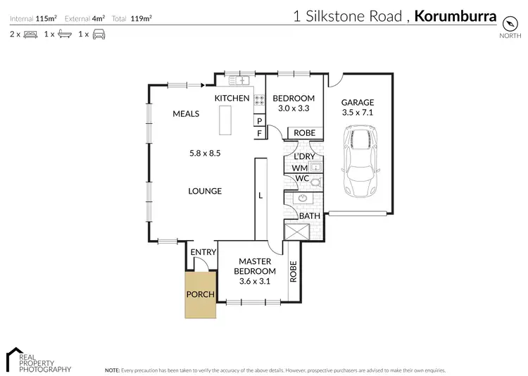 Floorplan of Homely house listing, 1 Silkstone Road, Korumburra VIC 3950