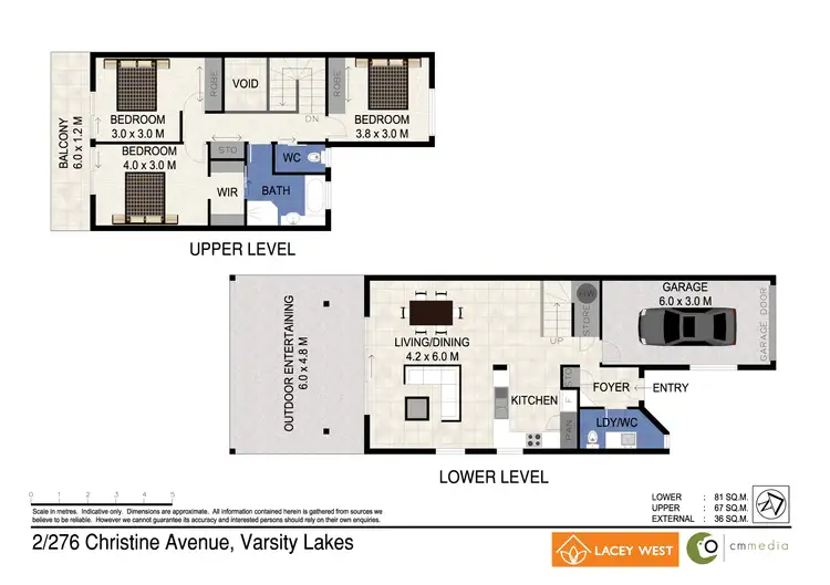 Floorplan of Homely townhouse listing, 1/276 Christine Avenue, Varsity Lakes QLD 4227