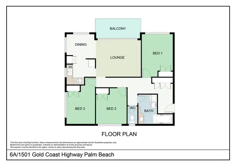 Floorplan of Homely unit listing, 6A/1501 Gold Coast Highway, Palm Beach QLD 4221