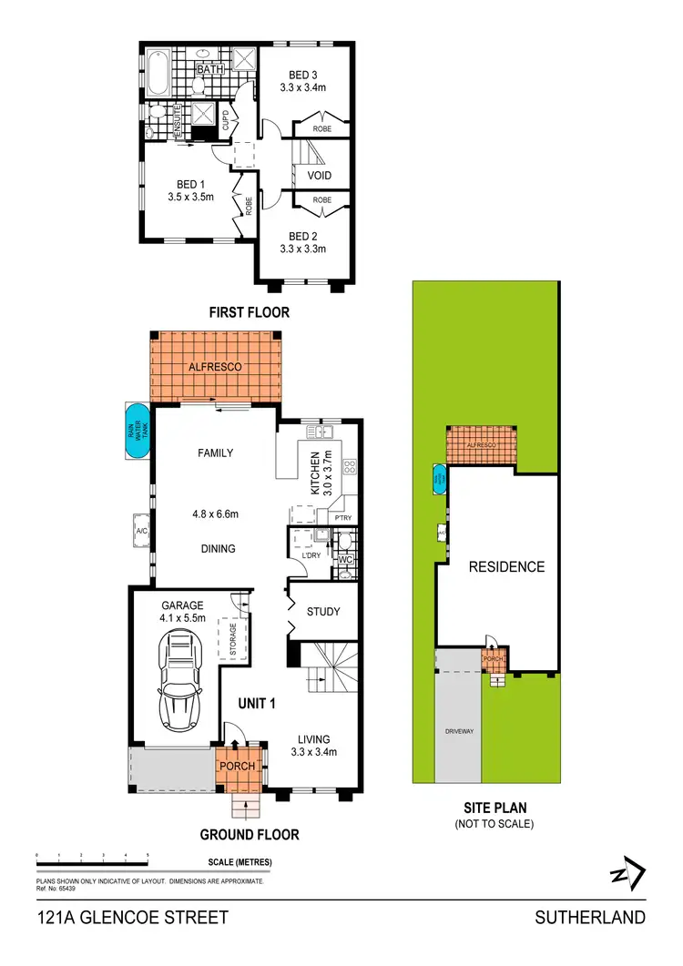 Floorplan of Homely semi-detached listing, 121a Glencoe Street, Sutherland NSW 2232