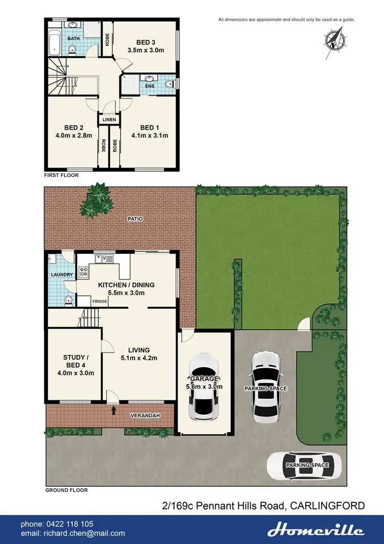 Floorplan of Homely semi-detached listing, 2/169c Pennant Hills Road, Carlingford NSW 2118
