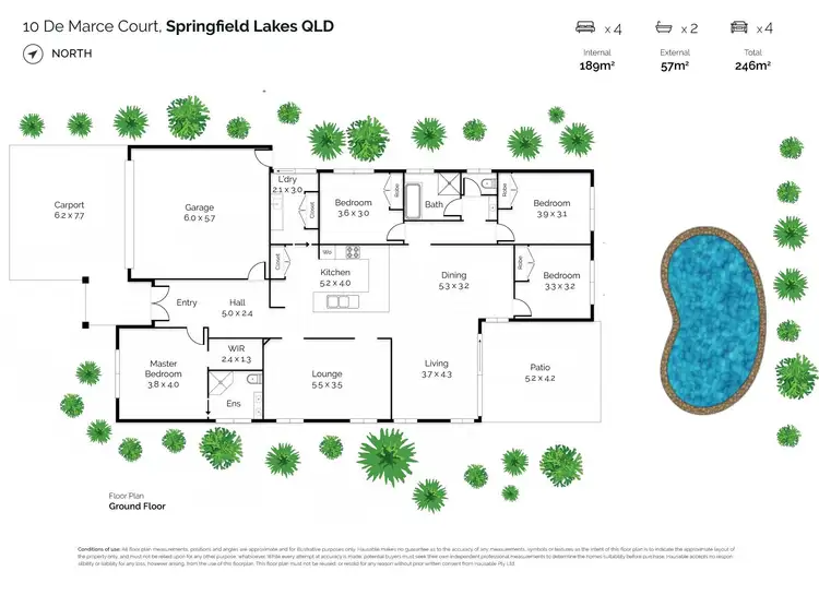 Floorplan of Homely house listing, 10 De Marce Court, Springfield Lakes QLD 4300