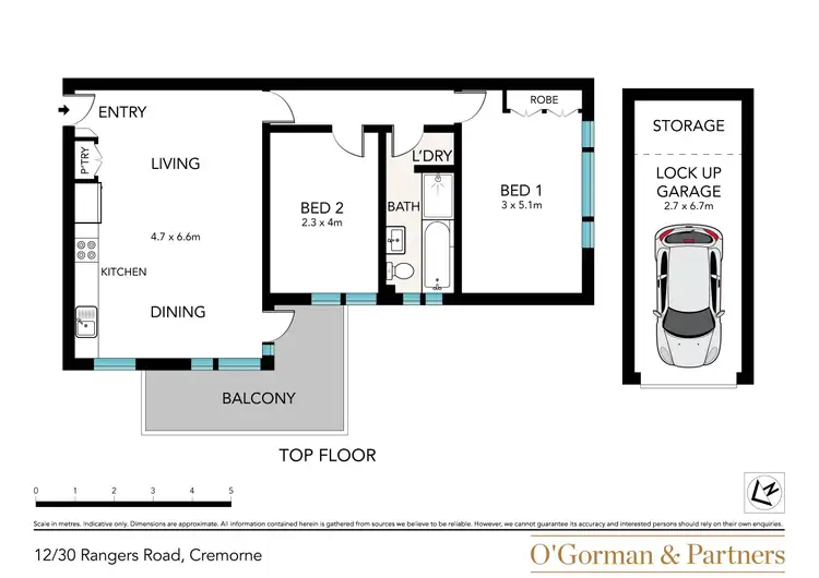 Floorplan of Homely apartment listing, 12/30 Rangers Road, Cremorne NSW 2090