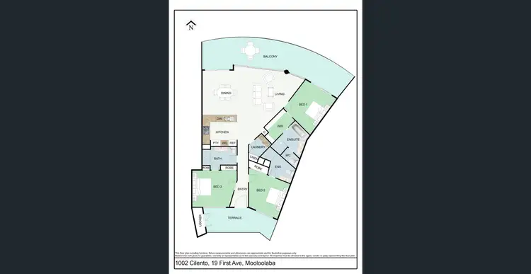 Floorplan of Homely unit listing, 1002/19 First Avenue, Mooloolaba QLD 4557