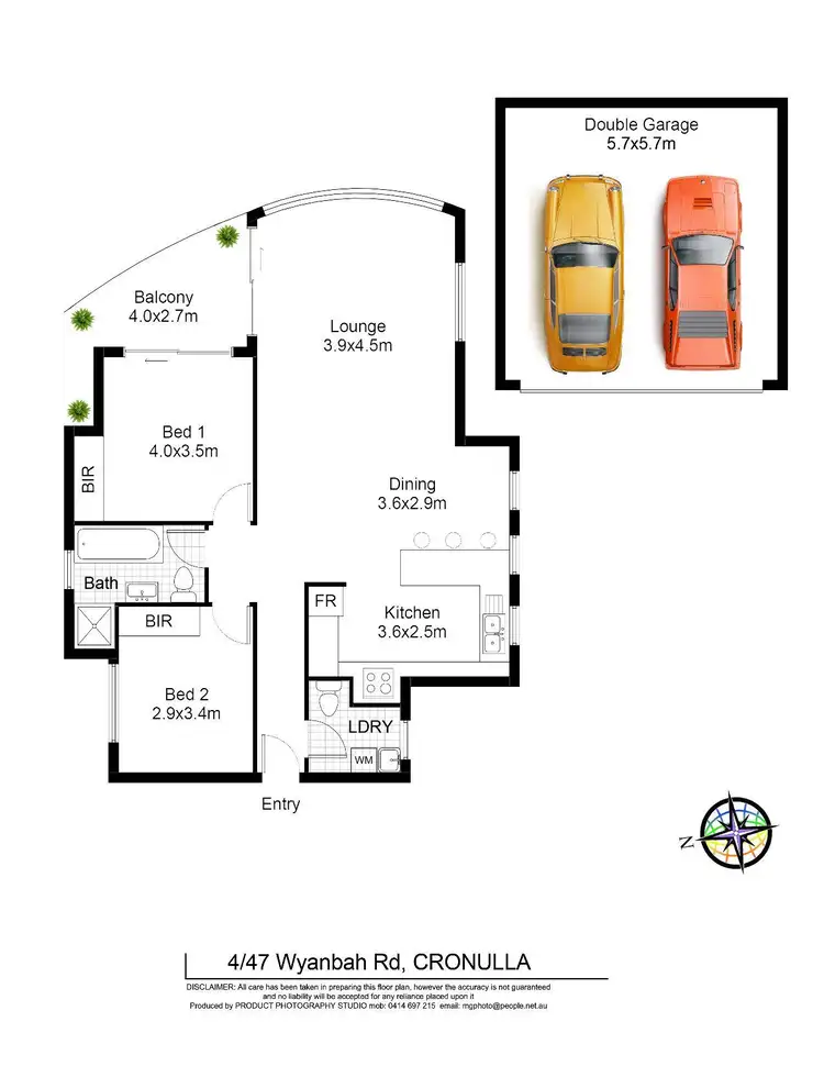 Floorplan of Homely unit listing, 4/47 Wyanbah Road, Cronulla NSW 2230