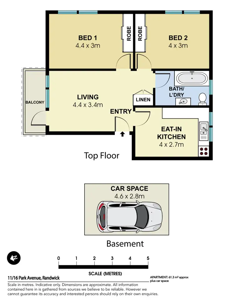 Floorplan of Homely apartment listing, 11/16 Park Avenue, Randwick NSW 2031