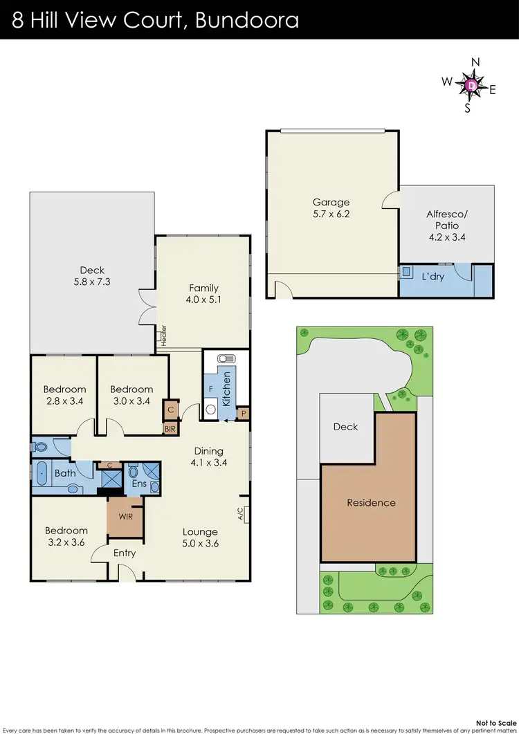 Floorplan of Homely house listing, 8 Hill View Court, Bundoora VIC 3083