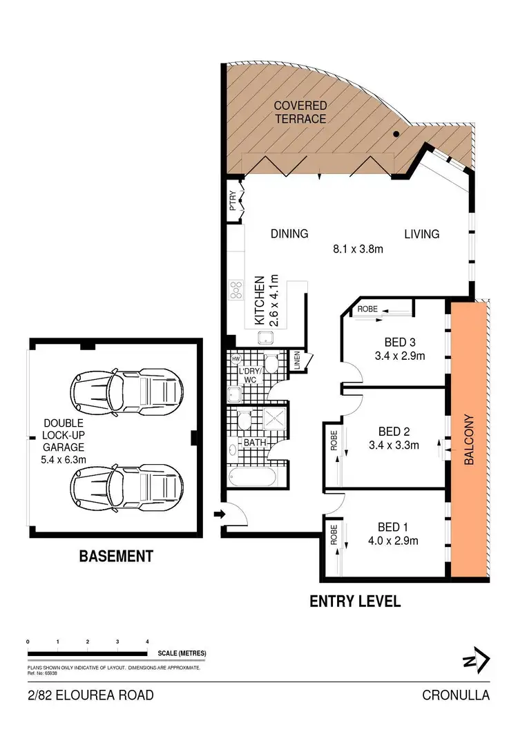 Floorplan of Homely apartment listing, 2/82 Elouera Road, Cronulla NSW 2230