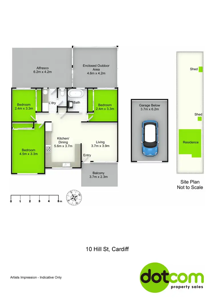 Floorplan of Homely house listing, 10 Hill Street, Cardiff NSW 2285