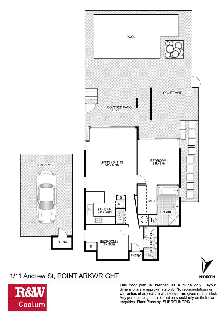 Floorplan of Homely unit listing, 1/11 Andrew Street, Point Arkwright QLD 4573