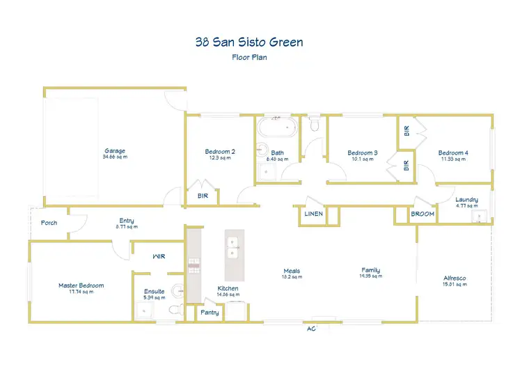Floorplan of Homely house listing, 38 San Sisto Green, Mernda VIC 3754