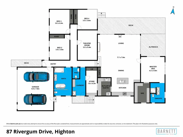 Floorplan of Homely house listing, 87 Rivergum Drive, Highton VIC 3216